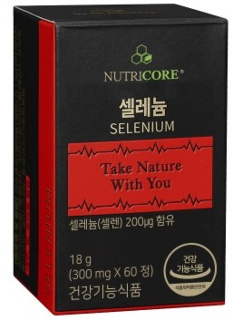 뉴트리코어 셀레늄 60정 식약처허가 기능성 항산화 고용량 고함량 유기 셀레늄 셀렌 영양제, 1개