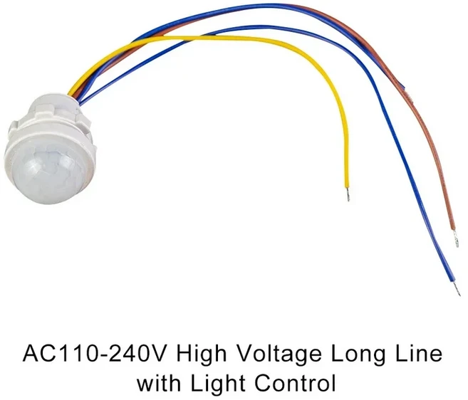 LED PIR 조정 지연 없음 인체 적외선 감지기 모션 센서 전등 스위치 홈 AC110-240V DC, 02 AC 110-240V Type B