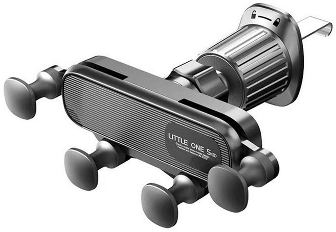 중력 자동차 전화 홀더 클립 방지 스마트 휴대 GPS 범용 충격 공기 인치 마운트 환기, Bla 2