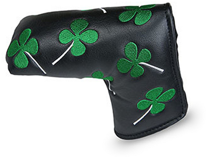 프리존 골프 퍼터 헤드 커버 클로버 해골자수 디자인 4종 택1, 1개, 블랙-클로버