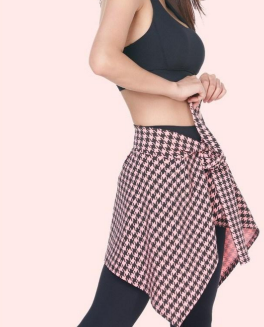 베럴라인 체크 엉덩이 치마 레깅스 레이어드 스커트 가리개 힙 커버 업 남방 룩