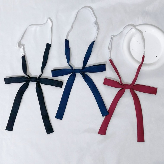 리본넥타이 끈타이 나비 교복 얇은 끈 자동 넥타이 프레피룩 jk 대만 일본