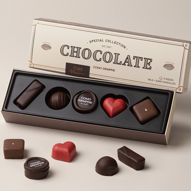 꼬모쎔쁘레 스페셜 컬렉션 수제 초콜릿 5종 세트, 45g, 2세트