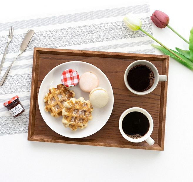 국산 우드 트레이 애쉬 나무 손잡이홈 일반형 쟁반, 애쉬손잡이홈, 1개