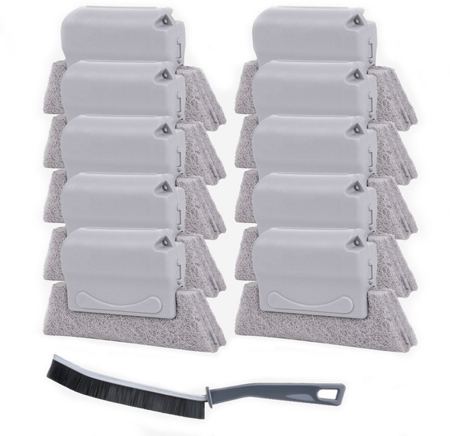 딜메이트 주방 틈새솔 창틀 브러쉬 청소도구 10p+긴 솔 1p, JDGRAY3, 10개