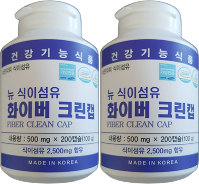 3통 뉴 식이섬유 화이버 크린캡, 200정