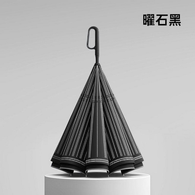 美度自動反向雙層車用雨傘男士長柄抗暴風雨超大號不溼身雨傘 副廠商品