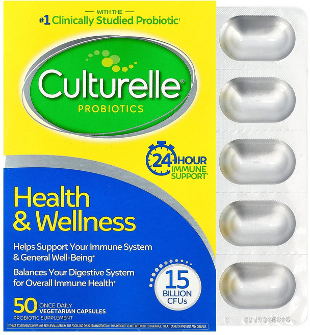 Culturelle 프로바이오틱 건강 & 웰니스 베지 캡슐 50정 Culturelle (컬처렐), 1개
