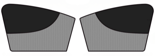 HIURETME 시야확보 암막 망사 자석 차량 햇빛가리개, 1세트, 운전석1p+조수석1p