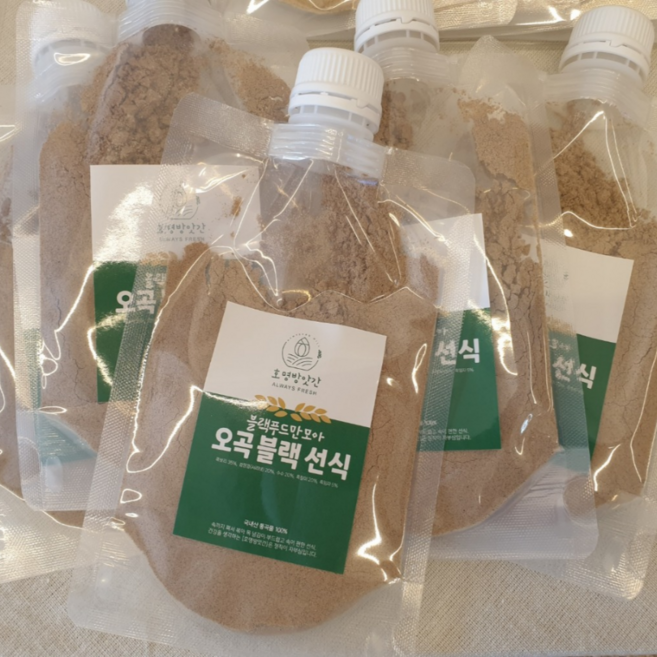 100% 국산 미숫가루 아침식사대용 다이어트 선식, 30g, 5개, 오곡블랙 미숫가루