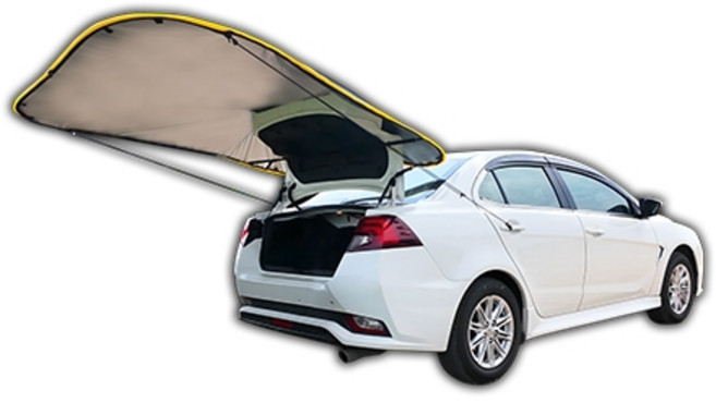 MOGICS Carsule Lite 膠囊拓展幕 1秒展開式車邊空間 車邊帳/延伸空間, 單入組, 黑色