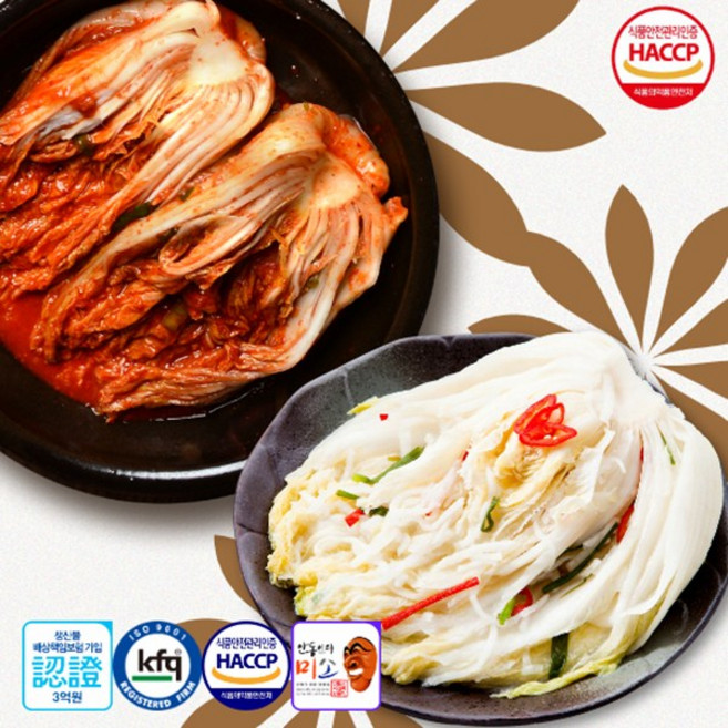 국내산 배추 포기김치세트 (봉화 포기 3kg+안동 백김치 5kg), 1개