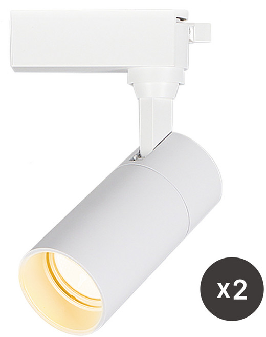 라인라이팅 LED 샤인 원통 COB 스포트 레일조명 화이트 30W, 2개, 전구(노란빛)