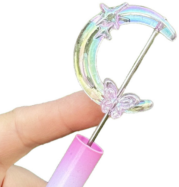 영롱 달 비즈 거꾸 빗꾸 볼꾸 볼펜 거울 빗 꾸미기 재료 만들기 키링 부자재 DIY