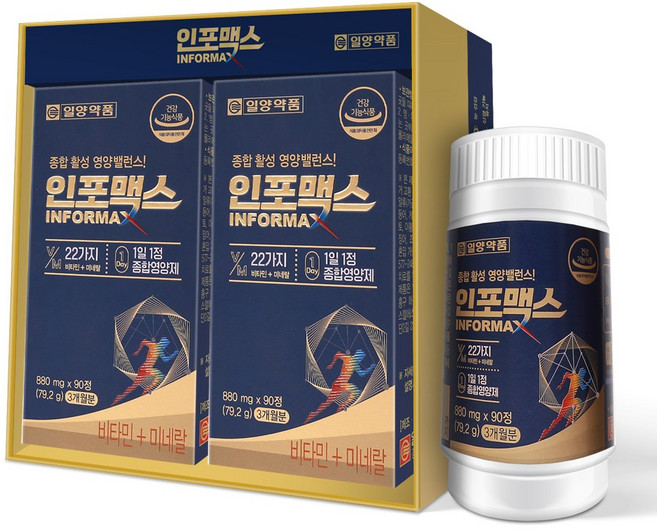 일양약품 종합비타민 올인원 영양제 인포맥스 선물 세트 쇼핑백 포함, 1세트, 180회분