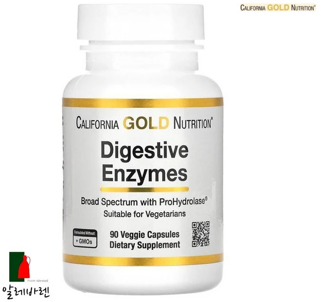 캘리포니아 골드 뉴트리션 소화효소 California Gold Nutrition Digestive Enzymes 90정, 1개 - 쿠팡