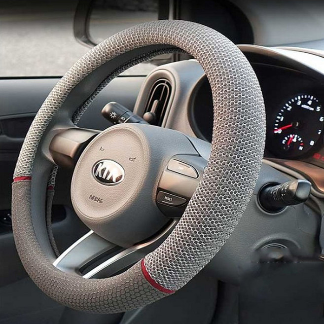 몽크로스 딥에어메쉬 핸들커버 자동차 핸들커버 차량용 핸들커버, 그레이