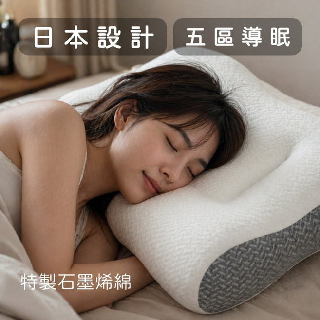 resty 五區島眠枕 護頸減壓 肩頸減負枕頭, 1個