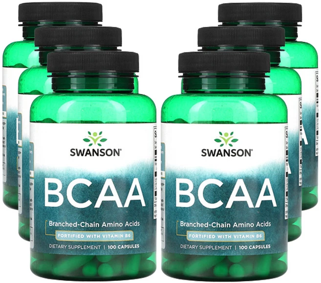 스완슨 BCAA 캡슐100정, 100정, 6개 - 쿠팡