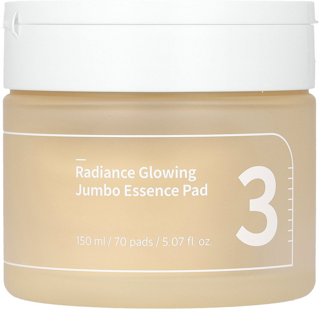 Numbuzin No 3 래디언스 글로우 점보 에센스 패드 70매 150ml(5.07fl oz) Numbuzin (넘버즈인), Numbuzin, No 3 래디언스 글로우 점보 에센스