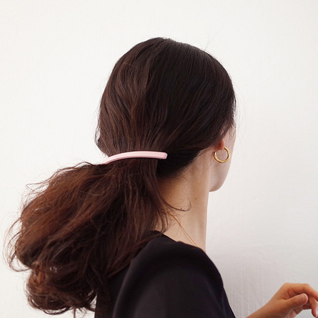 호마이카 파스텔 무광 슬림 사각 자동 헤어핀