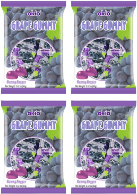 오키오 포도 젤리, 80g, 4개