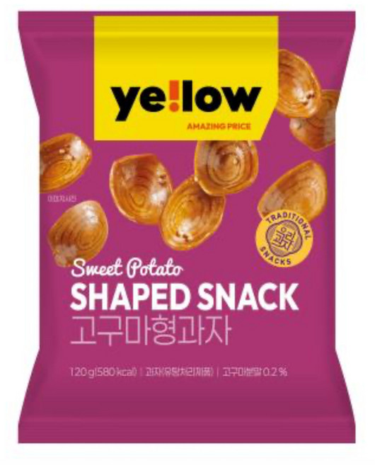 옐로우 고구마형과자, 120g, 8개