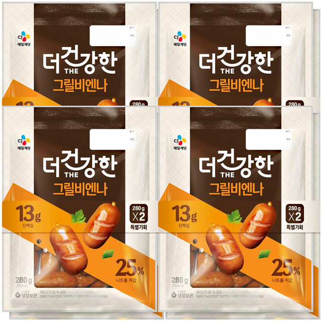 CJ The더건강한 그릴비엔나, 560g, 4개