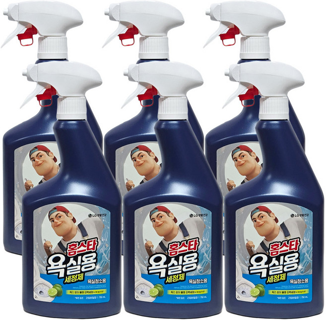 홈스타 욕실용 세정제 라임바질향, 750ml, 6개