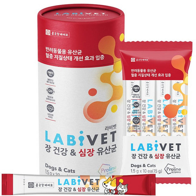 종근당라비벳 반려동물 영양제, 30회분, 심장, 2개