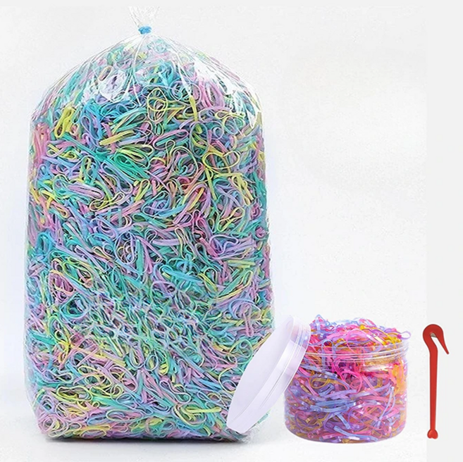 쏘리브 대용량 1kg 머리끈 + 휴대용케이스 + 고무줄칼