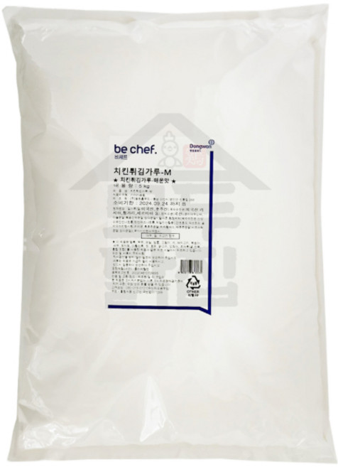 동원 홈푸드 비셰프 치킨튀김가루 M 5KG 매운맛 치킨파우더, 5개, 5L