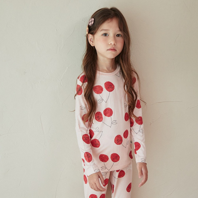 봉봉마카롱 여아 모달스판내의세트02