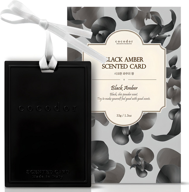 코코도르 솔리드 카드형 방향제 11g 3p 세트, 블랙엠버