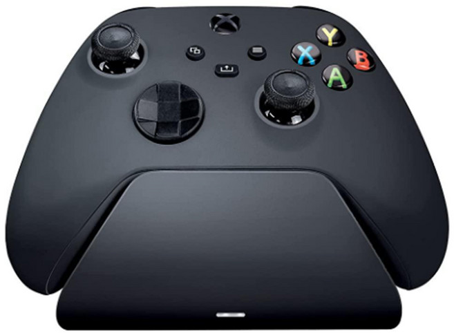Razer 유니버셜 고속 충전 스탠드 Xbox 시리즈 컨트롤러 호환 충전 거치대, Carbon Black-블랙, 1개