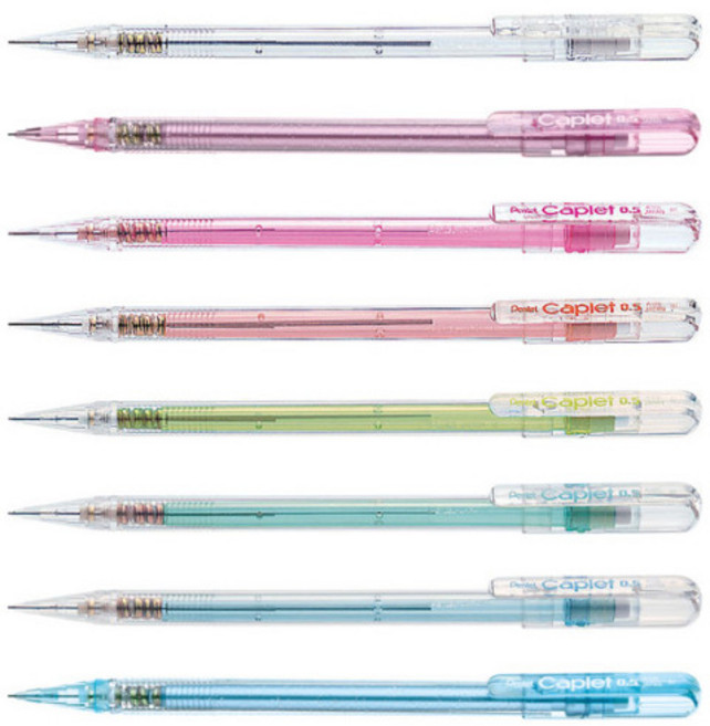 Pentel caplet 펜텔 캐플릿샤프 0.5mm 노크식 A105, 캐플릿/메탈릭핑크MC