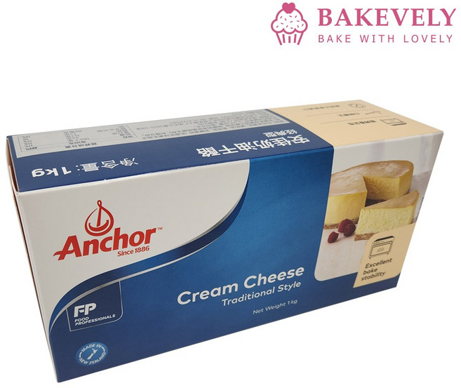 앵커 크림치즈 1kg 치즈케이크 뉴질랜드 [아이스박스포함], 1개