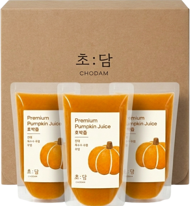 초담 수제 늙은호박즙 비법달임액으로 만든 정제수 무첨가 국내산 호박진액, 30개, 100ml