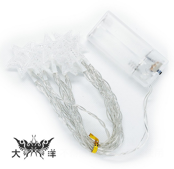 聖誕燈星星款 電池款 暖色 2米10燈, 1個