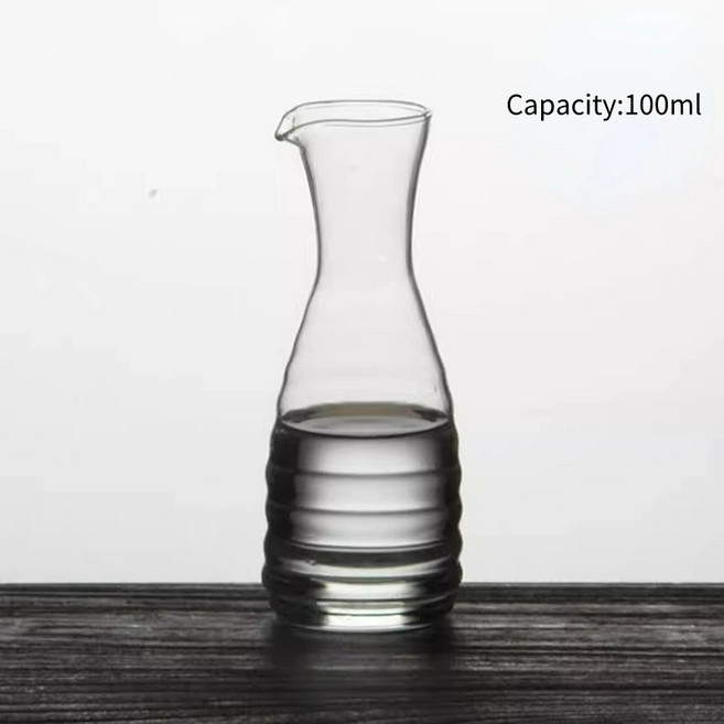 일본 스타일 사케 디캔터 유리 화이트 와인 저그 측정 장치 클래식 조롱박 홈 바 액세서리, 09 100ml, 1개