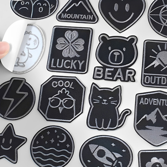 웨젼 의류 셀프 수선 DIY 자수 패치 열접착 와펜