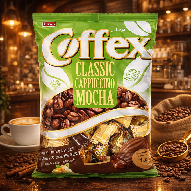 엘반 코펙스 커피캔디1kg (210여개)대용량3가지맛 모카 카푸치노 클래식 믹스, 1개, 1kg