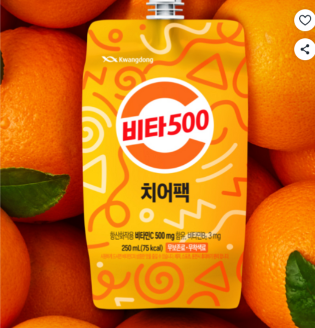 광동제약 비타500 치어팩, 250ml, 12개