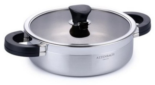 알텐바흐 소나티네 통5중 전골 냄비 + 뚜껑, 24cm, 사진상 색상, 1세트