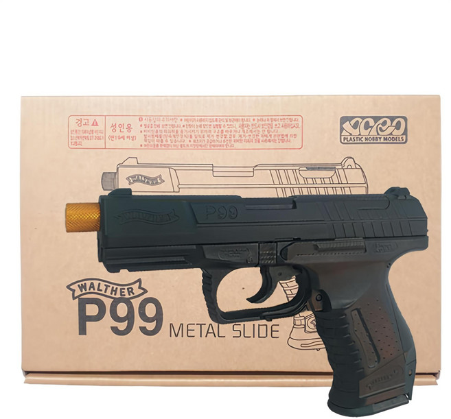 아크로모형 메탈 슬라이드 비비탄총 WALTHER P99, 1개