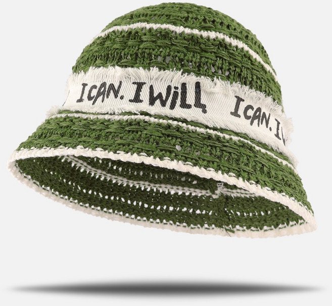 팸드님 국내제작 여성 여름모자 영문 레터링 뜨개모자 여자 벙거지 크로쉐 버킷햇