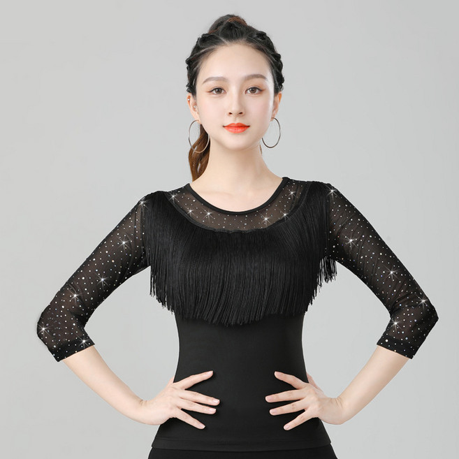 댄스복 상의 라인댄스복 스포츠댄스복 여자 상의 연습복 Women's T-shirt 뉴타임즈 Y702J175