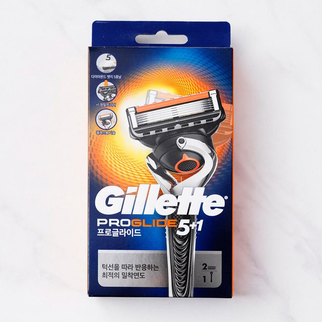 질레트퓨전 프로글라이드 매뉴얼 면도기 기본날1개, 1개입, 1개