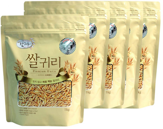 참귀리 쌀귀리 1kg-5개 총5kg, 1kg, 5개