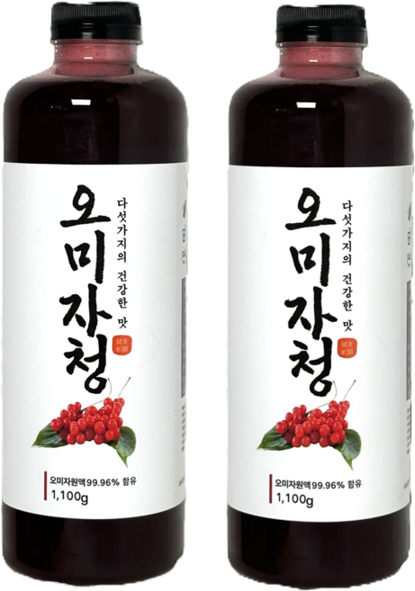 푸드잇다 진한 국내산 문경 오미자청 원액, 1개, 2개입, 1.1kg